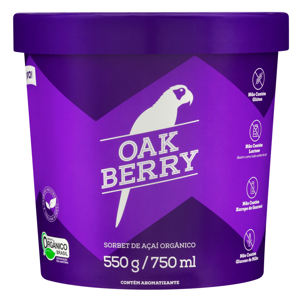 aaron。パープル3個、オークル1個 Açaí Oakberry Orgânico Pote 750ml